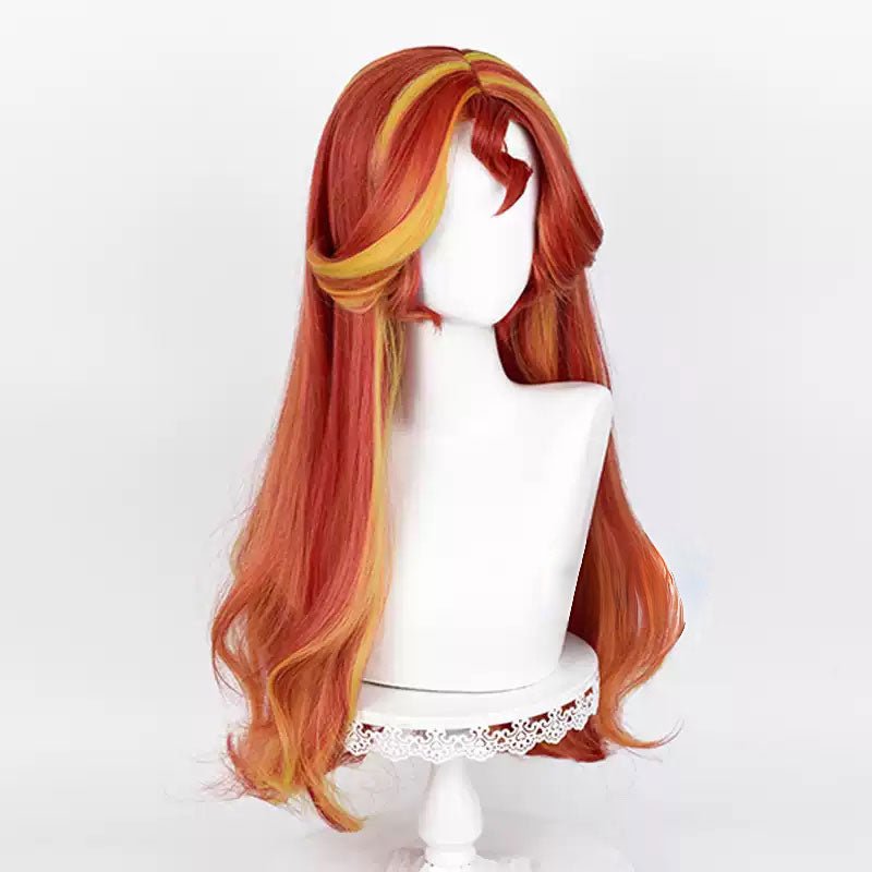My Little Pony Sunset Shimmer Red mixed Yellow Cosplay Wig - lemailwigs
