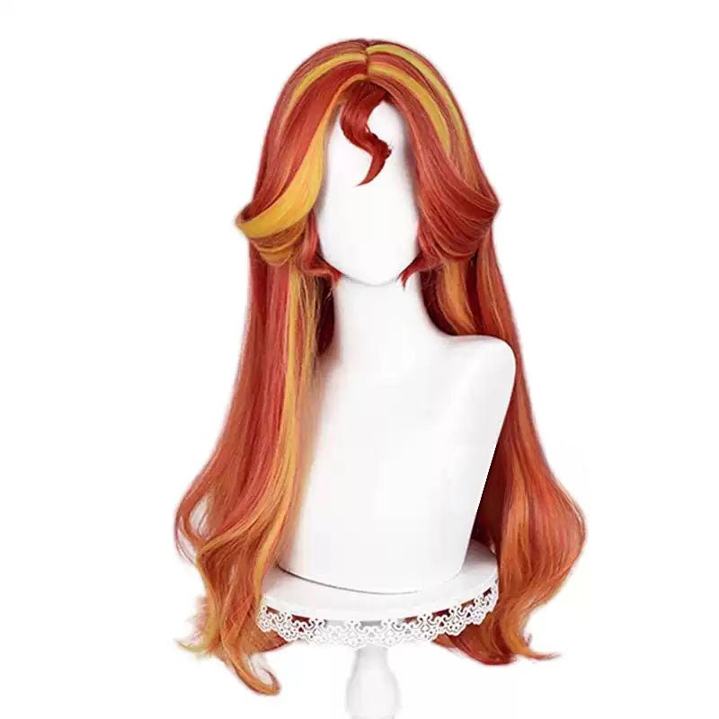 My Little Pony Sunset Shimmer Red mixed Yellow Cosplay Wig - lemailwigs