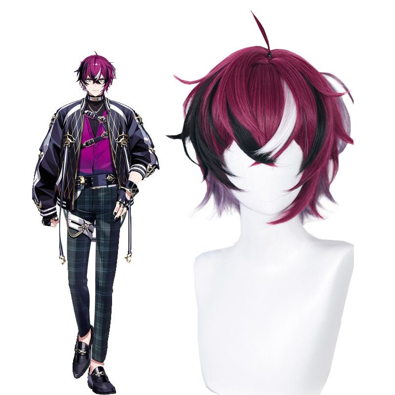 Nijisanji Vtuber Doppio Dropscythe Short Multi Color Cosplay Wig - lemailwigs