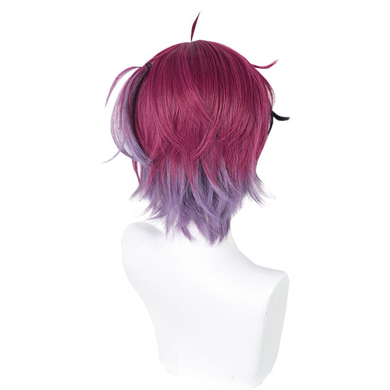 Nijisanji Vtuber Doppio Dropscythe Short Multi Color Cosplay Wig - lemailwigs