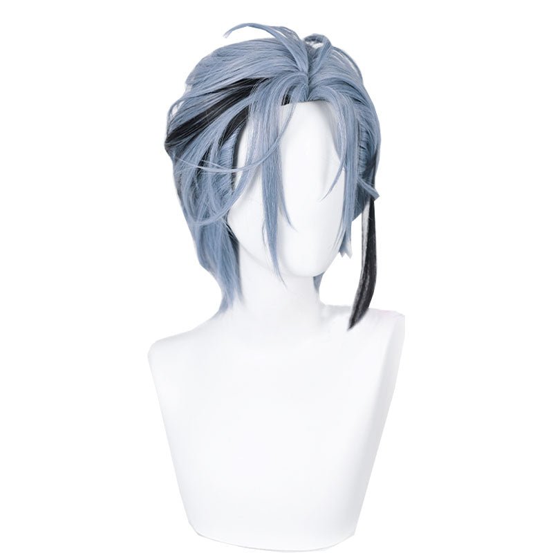 Nijisanji Vtuber Hex Haywire Blue Mixed Black Cosplay Wig - lemailwigs