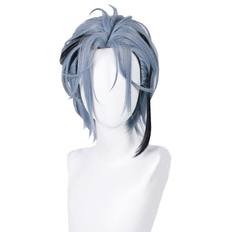 Nijisanji Vtuber Hex Haywire Blue Mixed Black Cosplay Wig - lemailwigs