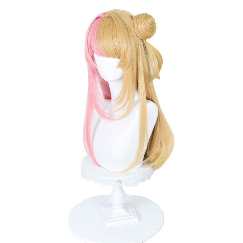 Nijisanji Vtuber Kotoka Torahime Blonde Mixed Pink Cosplay Wig - lemailwigs