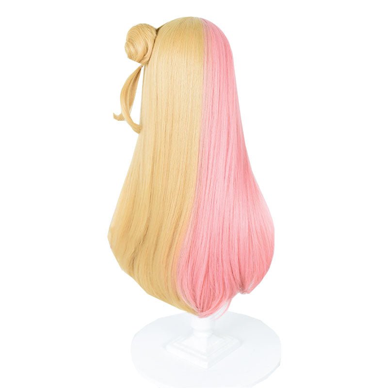 Nijisanji Vtuber Kotoka Torahime Blonde Mixed Pink Cosplay Wig - lemailwigs