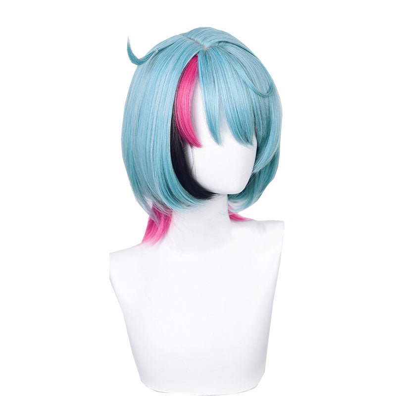 Nijisanji Vtuber Kyo Kaneko Blue Mixed Rose Red Cosplay Wigs - lemailwigs