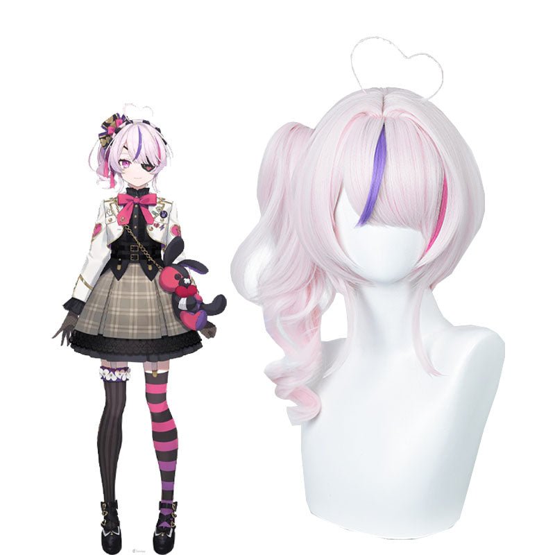 Nijisanji Vtuber Maria Marionette Pink Mixed Purple Cosplay Wigs - lemailwigs