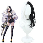 Nikke The Goddess of Victory Rosanna Black mixed White Cosplay Wig - lemailwigs