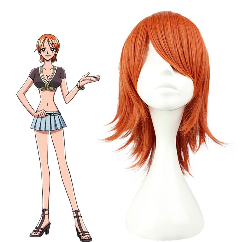 ONE PIECE Nami Short Orange Cosplay Wig - lemailwigs