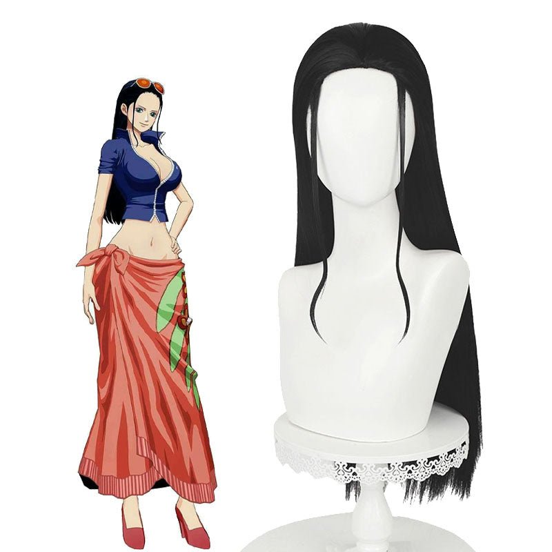 ONE PIECE Nico¡¤Robin Long Black Straight Cosplay Wig - lemailwigs