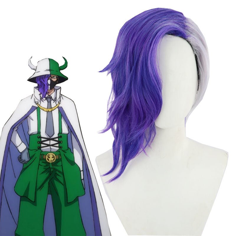 ONE PIECE Page One Grey Mixed Purple Cosplay Wigs - lemailwigs