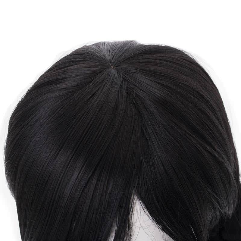 OW Academy D?Va Hana Song Long Black ponytail Cosplay Wigs - lemailwigs