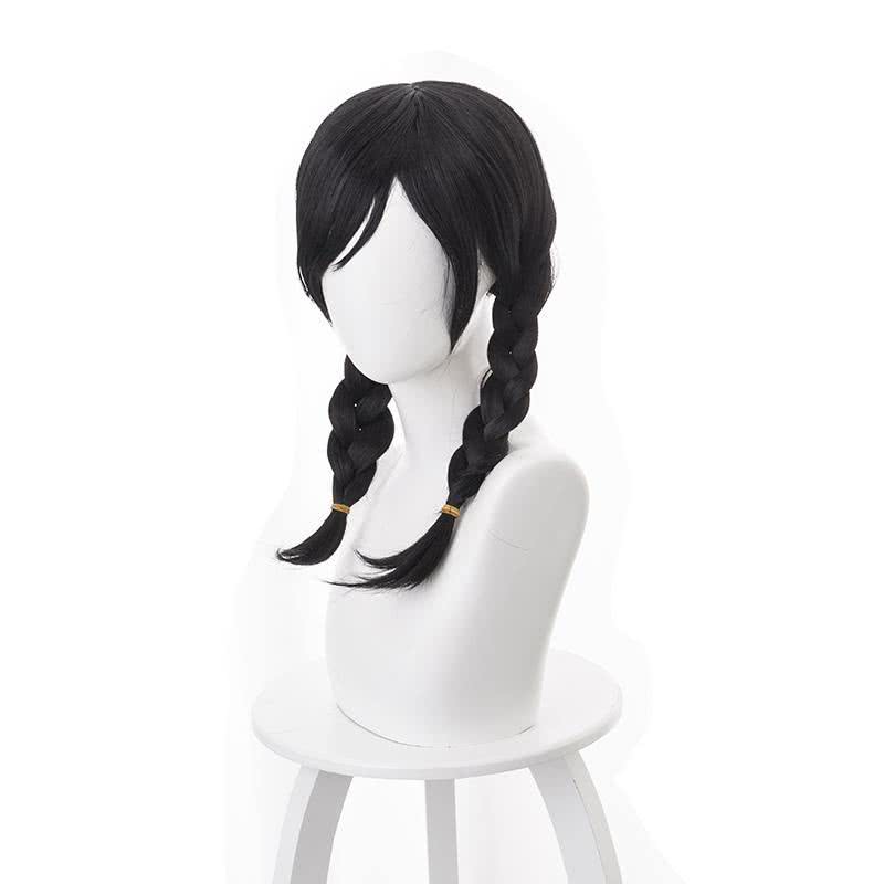 OW Academy D?Va Hana Song Long Black ponytail Cosplay Wigs - lemailwigs