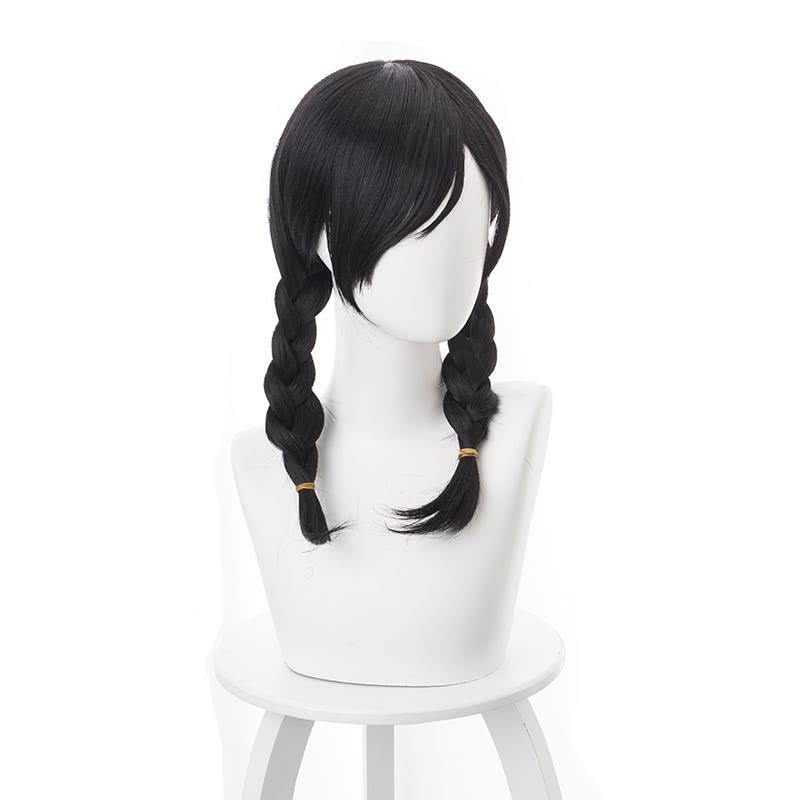 OW Academy D?Va Hana Song Long Black ponytail Cosplay Wigs - lemailwigs