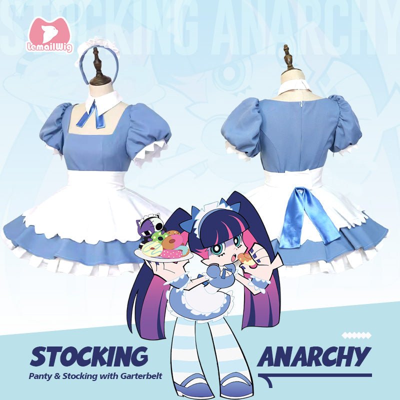Panty & Stocking Stocking Anarchy Maid Outfit Cosplay lemailwigs Panty & Stocking Stocking Anarchy Maid Outfit Cosplay lemailwigs