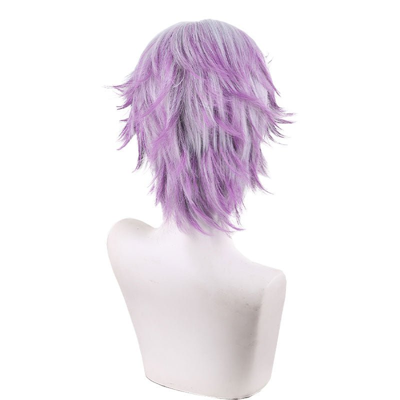 Paradox Live Yatonokami Nayuta Grey Mixed Purple Cosplay Wig - lemailwigs