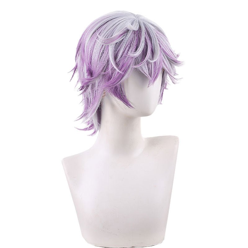 Paradox Live Yatonokami Nayuta Grey Mixed Purple Cosplay Wig - lemailwigs