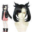 Pokemon Marnie Black Mixed Grey Cosplay Wig - lemailwigs