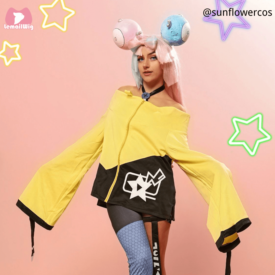 Pokemon Scarlet and Violet Iono Cosplay Wig - lemailwigs