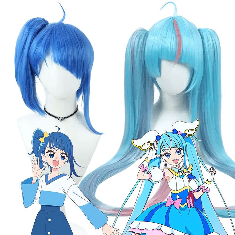 Precure Pretty Cure Cure Sky Sora Harewataru Blue Cosplay Wig - lemailwigs