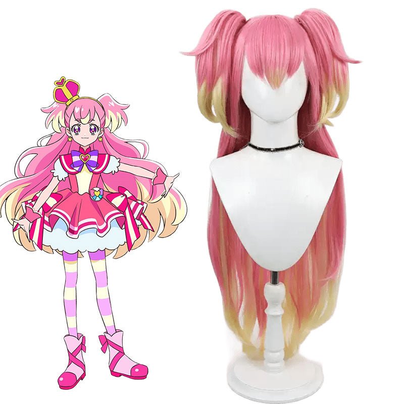 Precure Pretty Cure Cure Wonderful Inukai Komugi Pink Cosplay Wig - lemailwigs