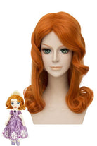 Princess Sophia Orange Red Curly Long Cosplay Wigs - lemailwigs