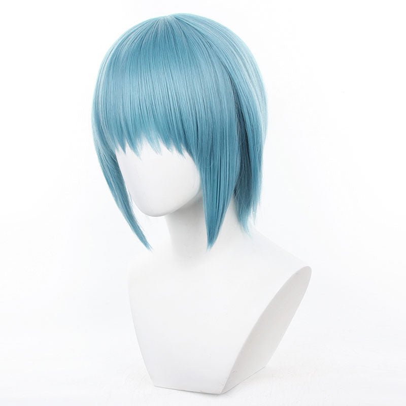 Puella Magi Madoka Magica Sayaka Miki Short Blue Cosplay Wig - lemailwigs