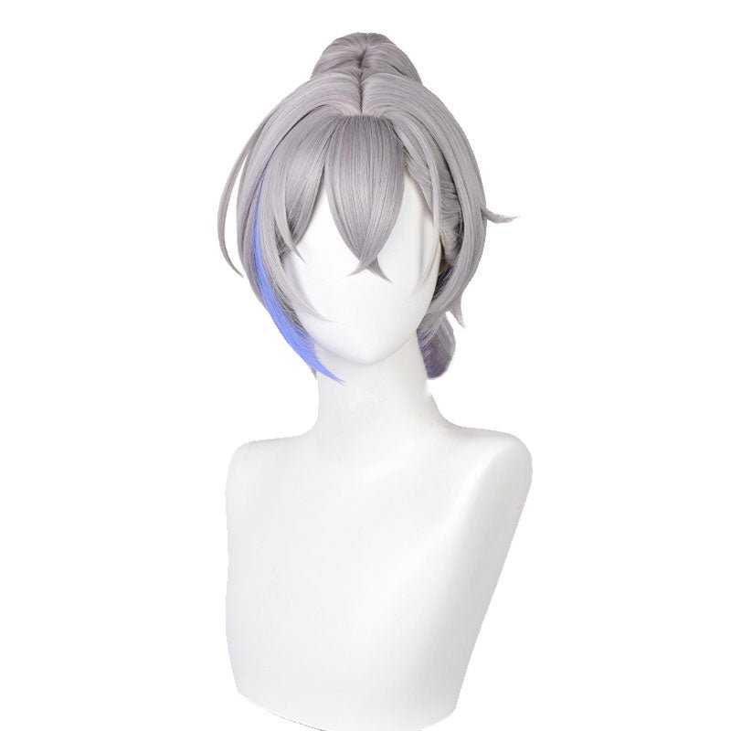Ready To Ship Honkai: Star Rail Silver Wolf Grey Mixed Blue Cosplay Wig - lemailwigs