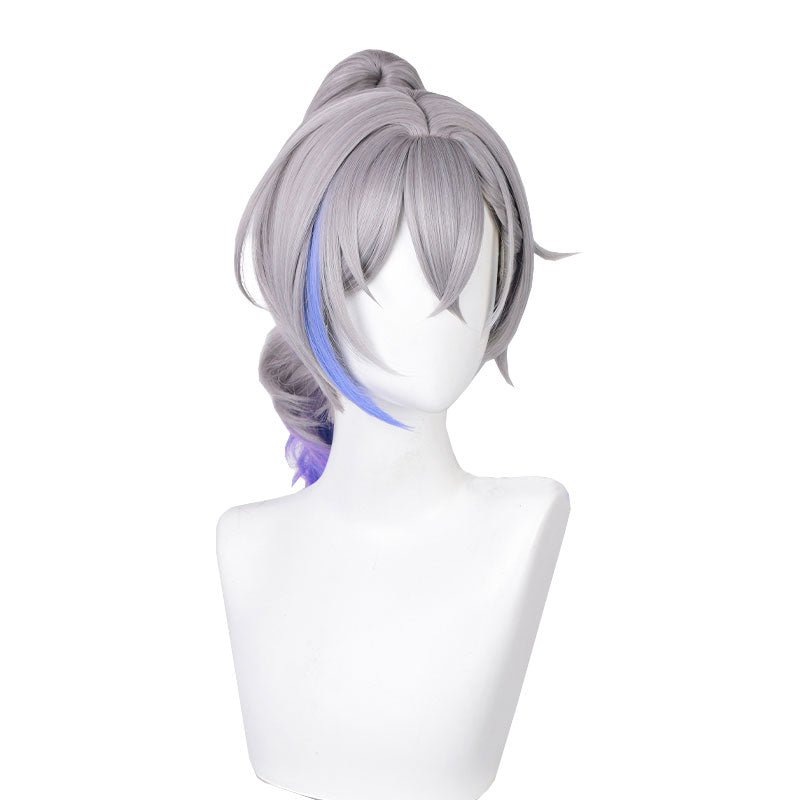 Ready To Ship Honkai: Star Rail Silver Wolf Grey Mixed Blue Cosplay Wig - lemailwigs