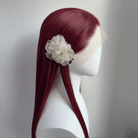 Red 7 Colors 13×4 Hand Hook 80cm Long Straight Front Lace Wigs - lemailwigs