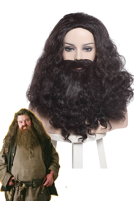 Rubeus Hagrid Black Curly Cosplay Wigs - lemailwigs