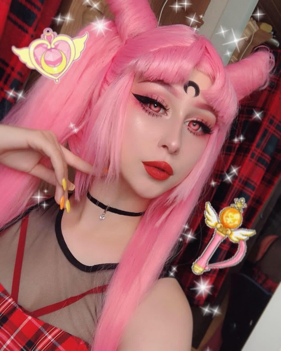 Sailor Moon Chibiusa Long Pink Cosplay Wig - lemailwigs