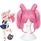 Sailor Moon Chibiusa Short Pink Cosplay Wig - lemailwigs