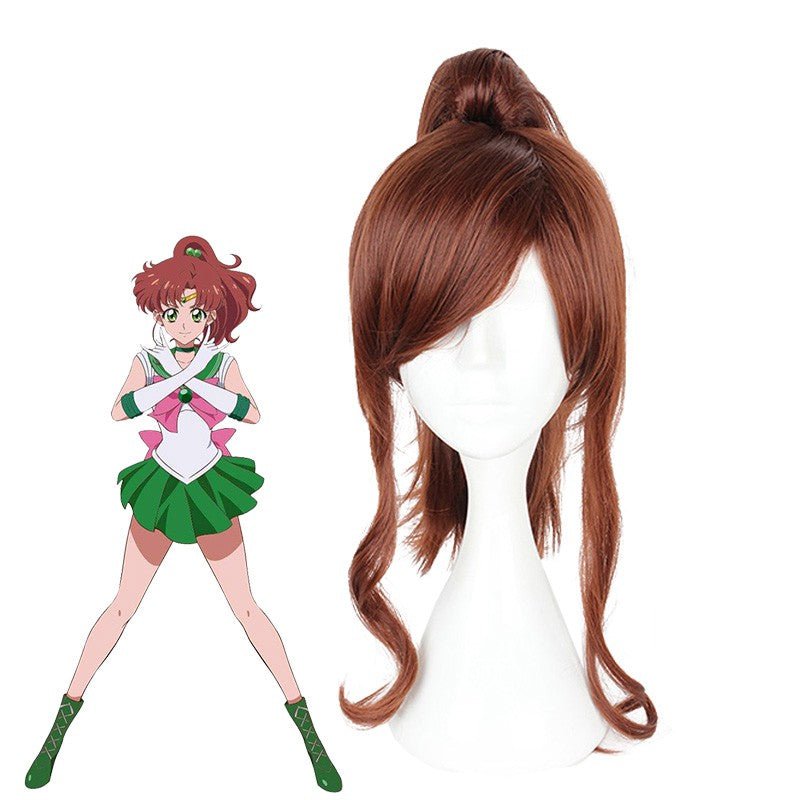 Sailor Moon Makoto Kino Long Curly Cosplay Wigs - lemailwigs