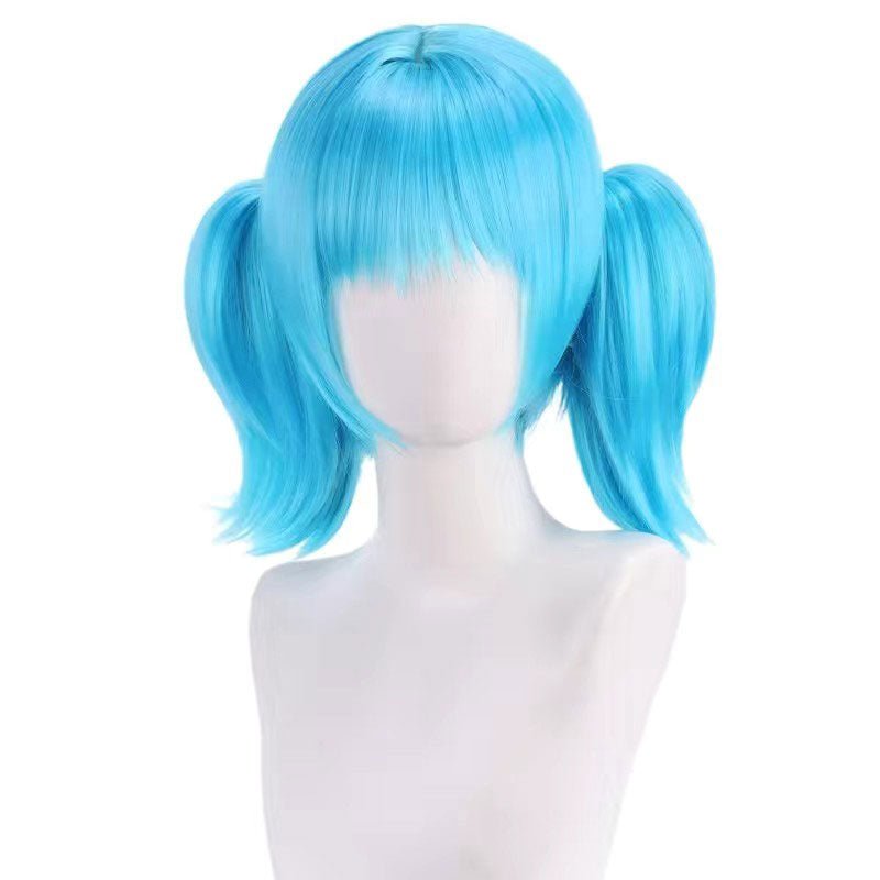 Sally Face Sally Blue Halloween Cosplay Wig - lemailwigs