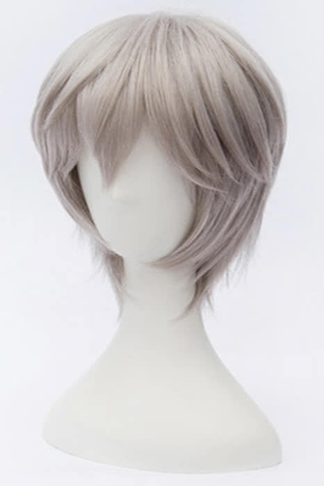 Seraph Of The End Sinya Hiirag Short Grey Synthetic Cosplay Wig - lemailwigs