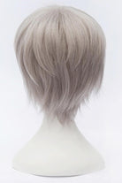 Seraph Of The End Sinya Hiirag Short Grey Synthetic Cosplay Wig - lemailwigs