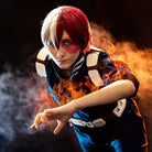 Shoto Todoroki White Mixed Red Men Cosplay Wigs - lemailwigs