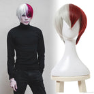 Shoto Todoroki White Mixed Red Men Cosplay Wigs - lemailwigs