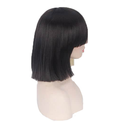 Singer Sia Short Straight Black Mixed Blonde Fashion Cosplay Hair Wigs - lemailwigs