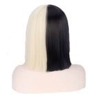 Singer Sia Short Straight Black Mixed Blonde Fashion Cosplay Hair Wigs - lemailwigs