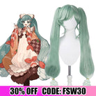 Snow Miku 2024 Gradient Green Cosplay Wig - lemailwigs