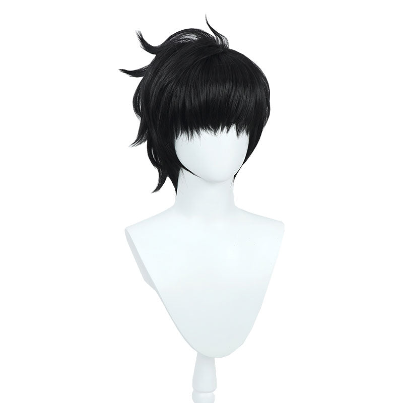 Solo Leveling Sung Jinwoo Short Black Cosplay Wig - lemailwigs
