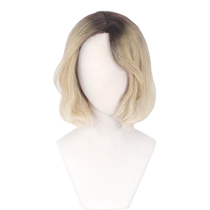 Spider Gwen Gradient Curly Cosplay Wig - B - lemailwigs