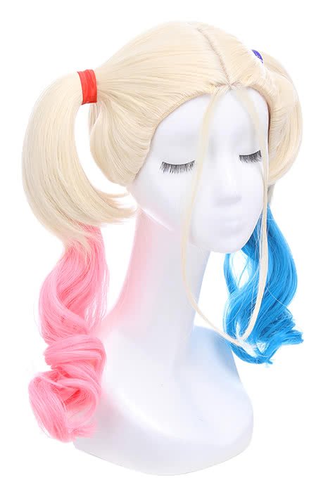 Suicide Squad Harley Quinn Dip Dye Wave Cosplay Wigs - lemailwigs