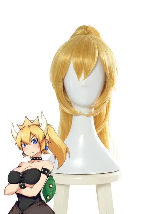 Super Mario Bowsette Blonde Cosplay Wigs - lemailwigs