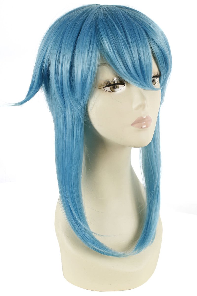 Sword Art Online Asada Shino Medium Blue Male Cosplay Wig - lemailwigs