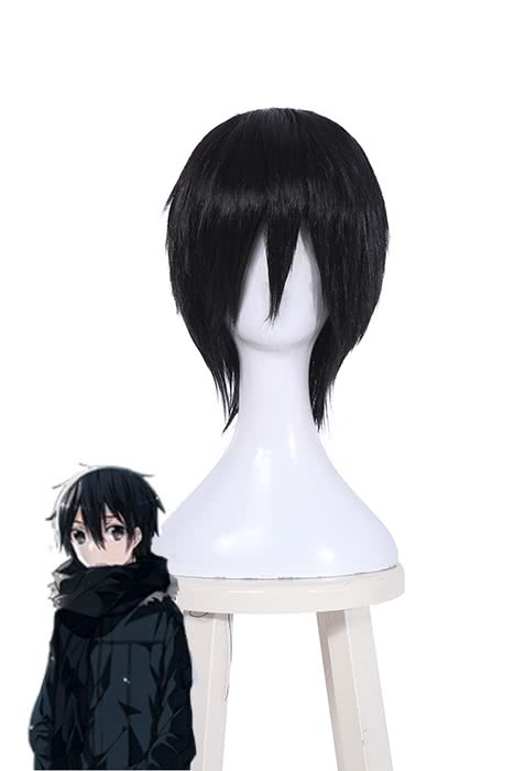 Sword Art Online Kirigaya Kazuto Short Black Male Cosplay wigs - lemailwigs