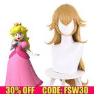 The Super Mario Bros. Movie Princess Peach Long Blonde Cosplay Wig - lemailwigs