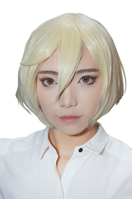 Touken Ranbu Higekiri Short Natura Blonde Cosplay Wigs JF - 0347 - 1 - lemailwigs