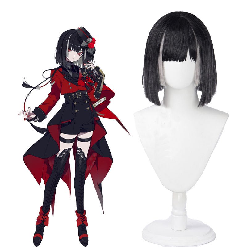 Touken Ranbu Ky­goku Masamune Black Mixed Grey Cosplay Wig - lemailwigs